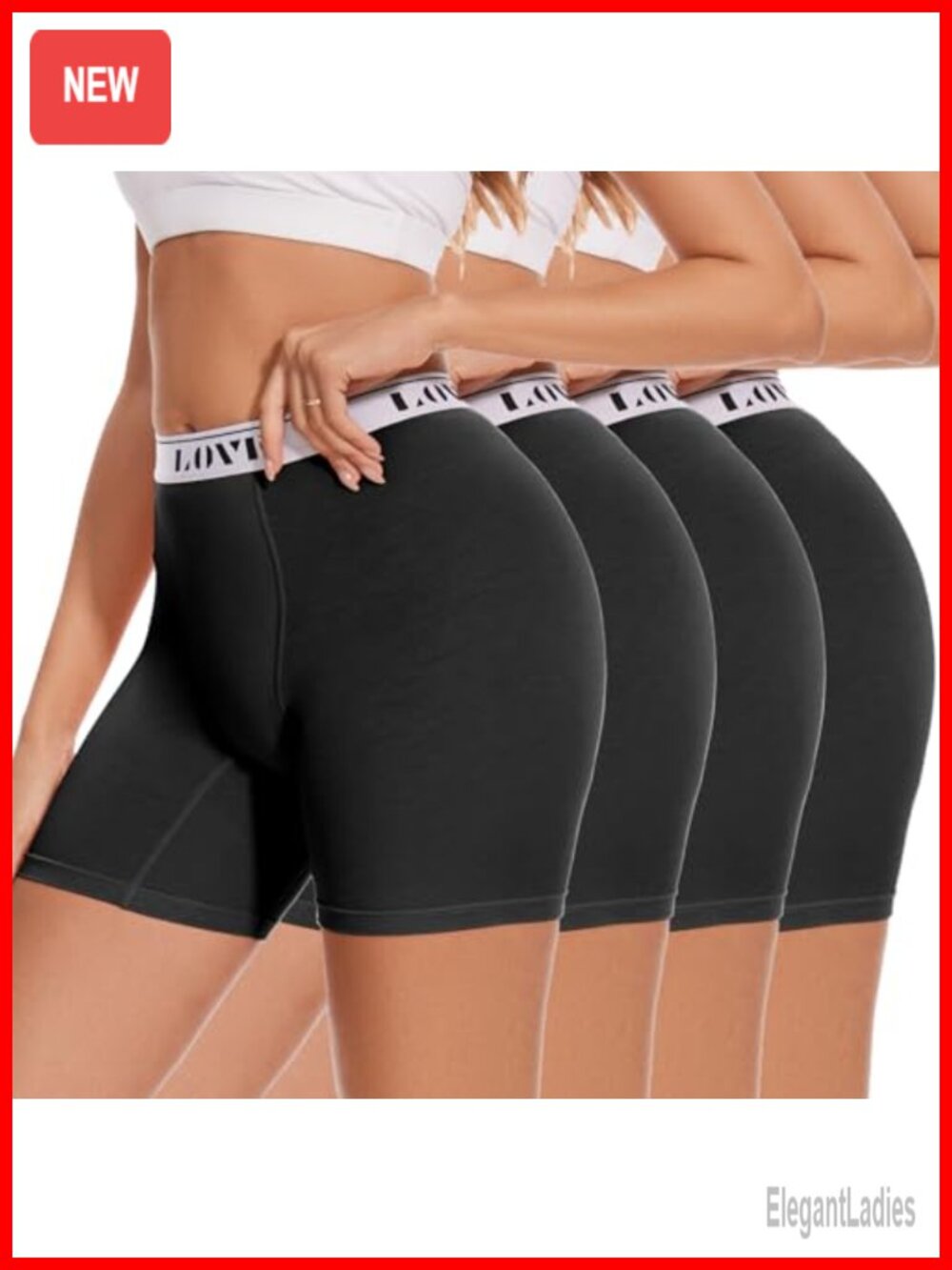 High Waisted Modal Boxer Briefs for Women - Double Layer Crotch, Medium Stretch